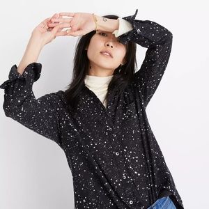 NWT Madewell Oversized Ex-Boyfriend Shirt in Star Print XS